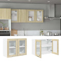 Hängeglasschrank Lyon Sonoma-Eiche 80x31x60 cm Holzwerkstoff