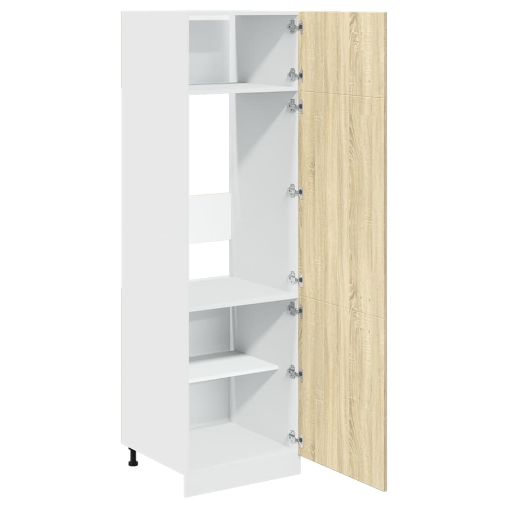 Kühlumbauschrank Lyon Sonoma-Eiche 60x57x207 cm Holzwerkstoff