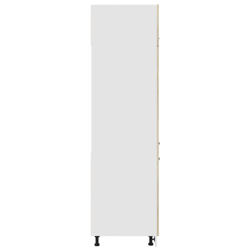 Kühlumbauschrank Lyon Sonoma-Eiche 60x57x207 cm Holzwerkstoff