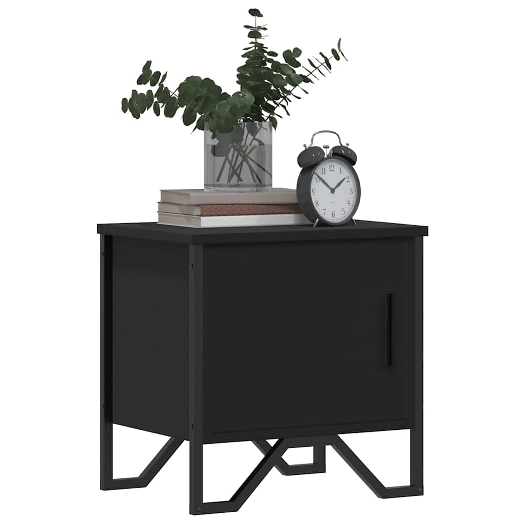 Nachttisch Schwarz 40x30x40 cm Holzwerkstoff