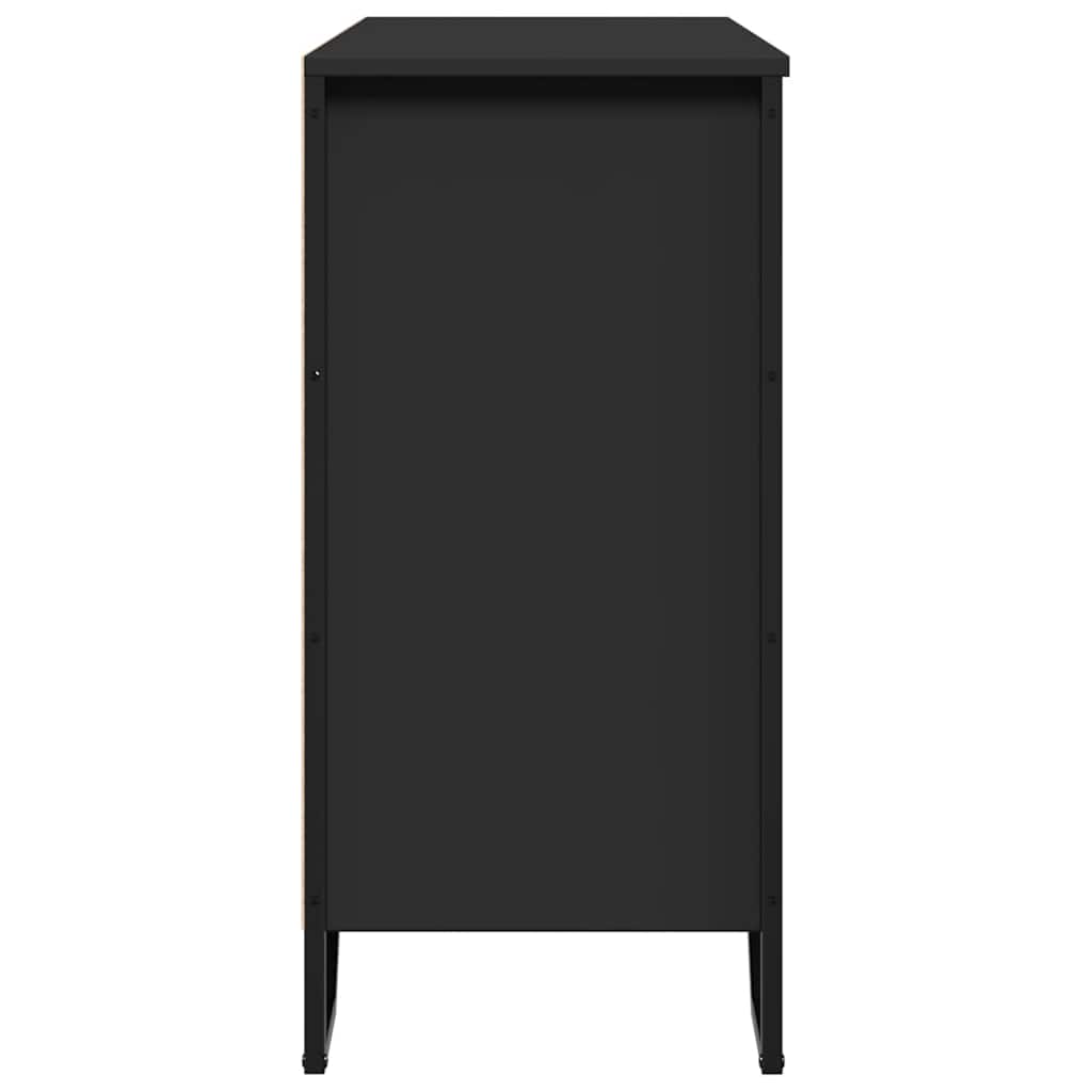Sideboard Schwarz 91x35,5x74,5 cm Holzwerkstoff