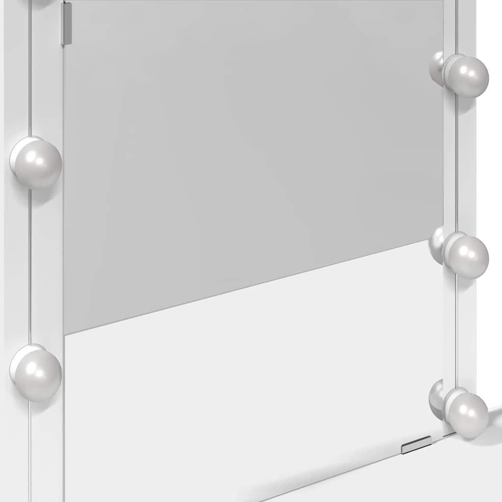 Schminktisch mit LED-Beleuchtung Weiß 100x40x130 cm