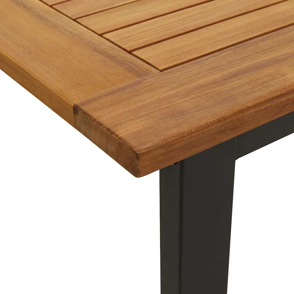 Garten Essgruppe 7 pcs Schwarz Massivholz Akazie