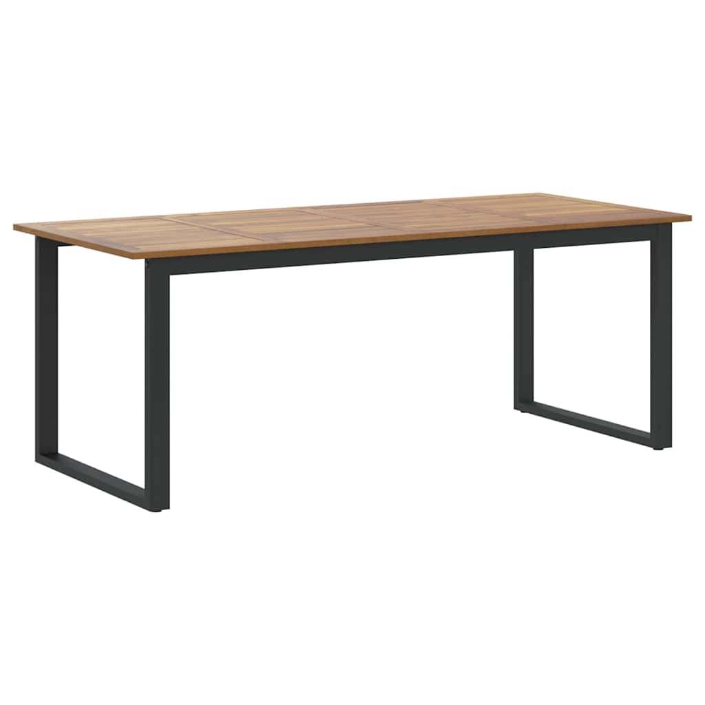 Garten Essgruppe 7 pcs Schwarz Massivholz Akazie