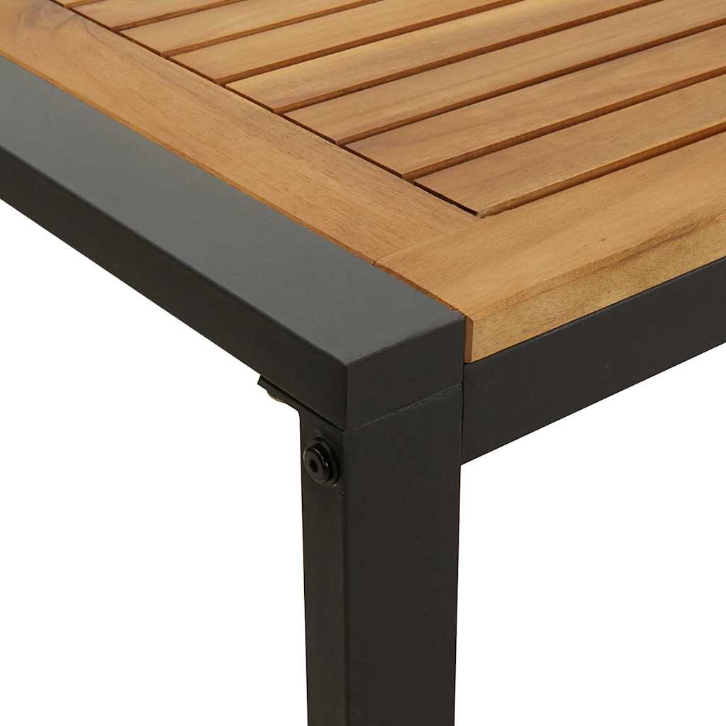 Garten Essgruppe 7 pcs Schwarz Massivholz Akazie