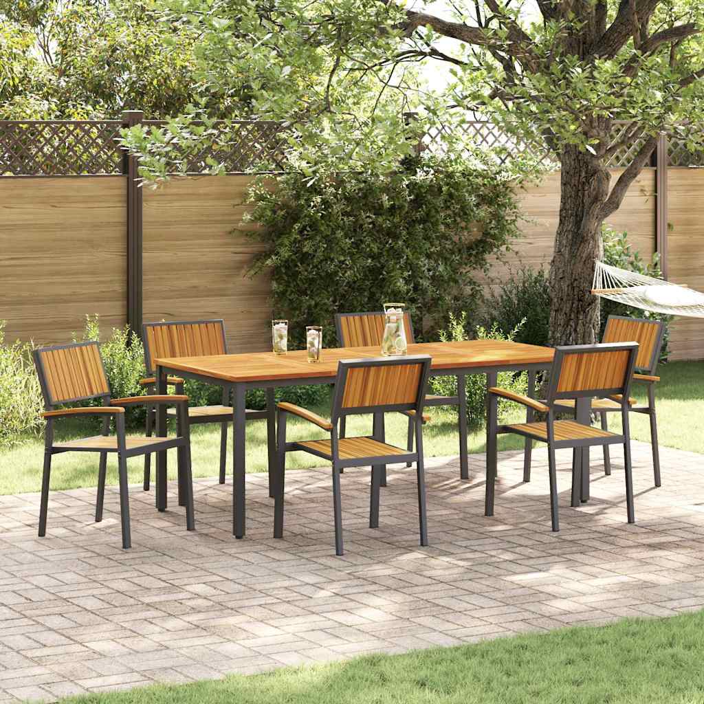 Stapelstuhl 6 pcs Braun 56 x 57 x 87 cm Massivholz Akazie