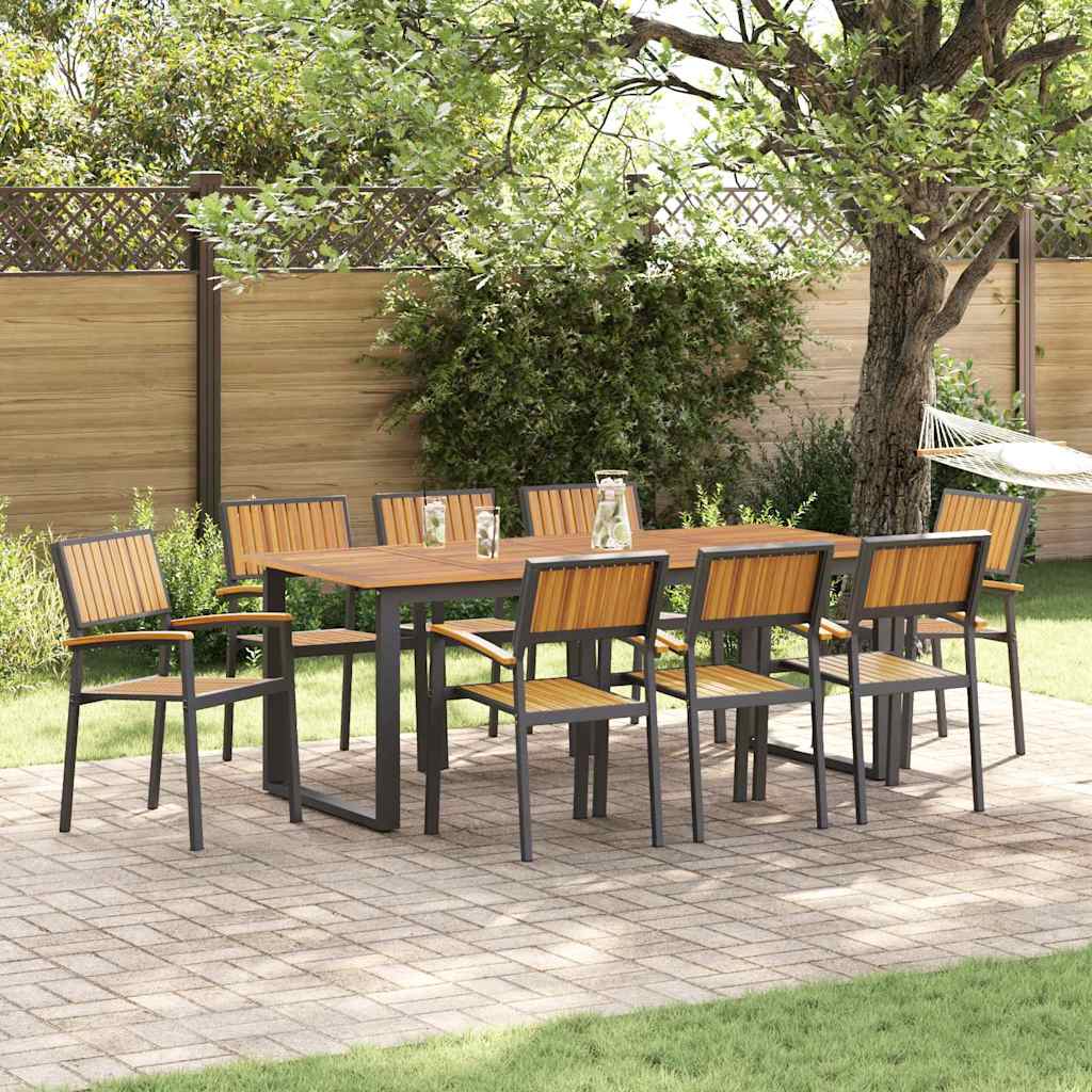 Stapelstuhl 8 pcs Braun 56 x 57 x 87 cm Massivholz Akazie