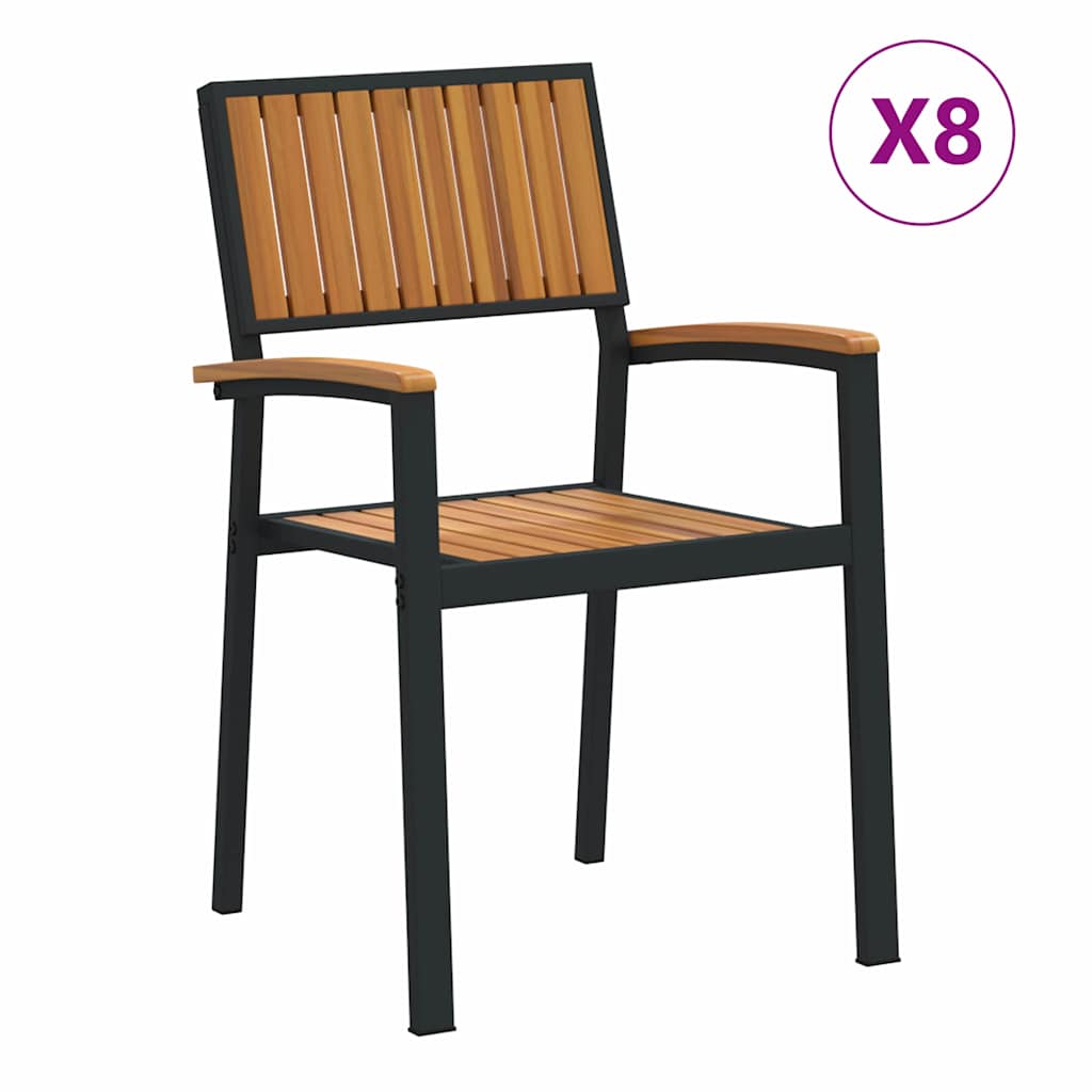 Stapelstuhl 8 pcs Braun 56 x 57 x 87 cm Massivholz Akazie