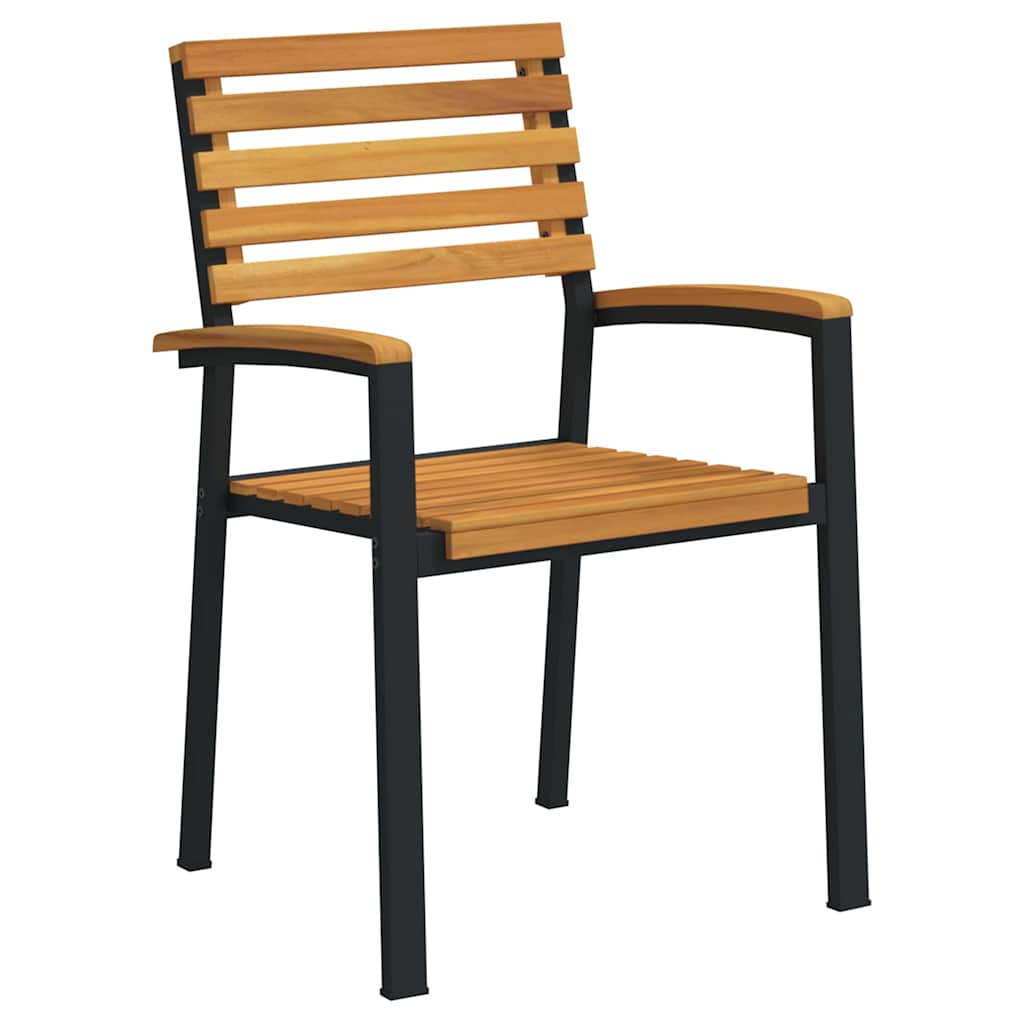 Garten Essgruppe 5 pcs Schwarz Massivholz Akazie