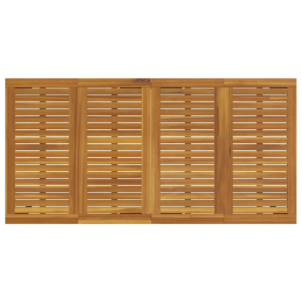 Garten Essgruppe 7 pcs Schwarz Massivholz Akazie