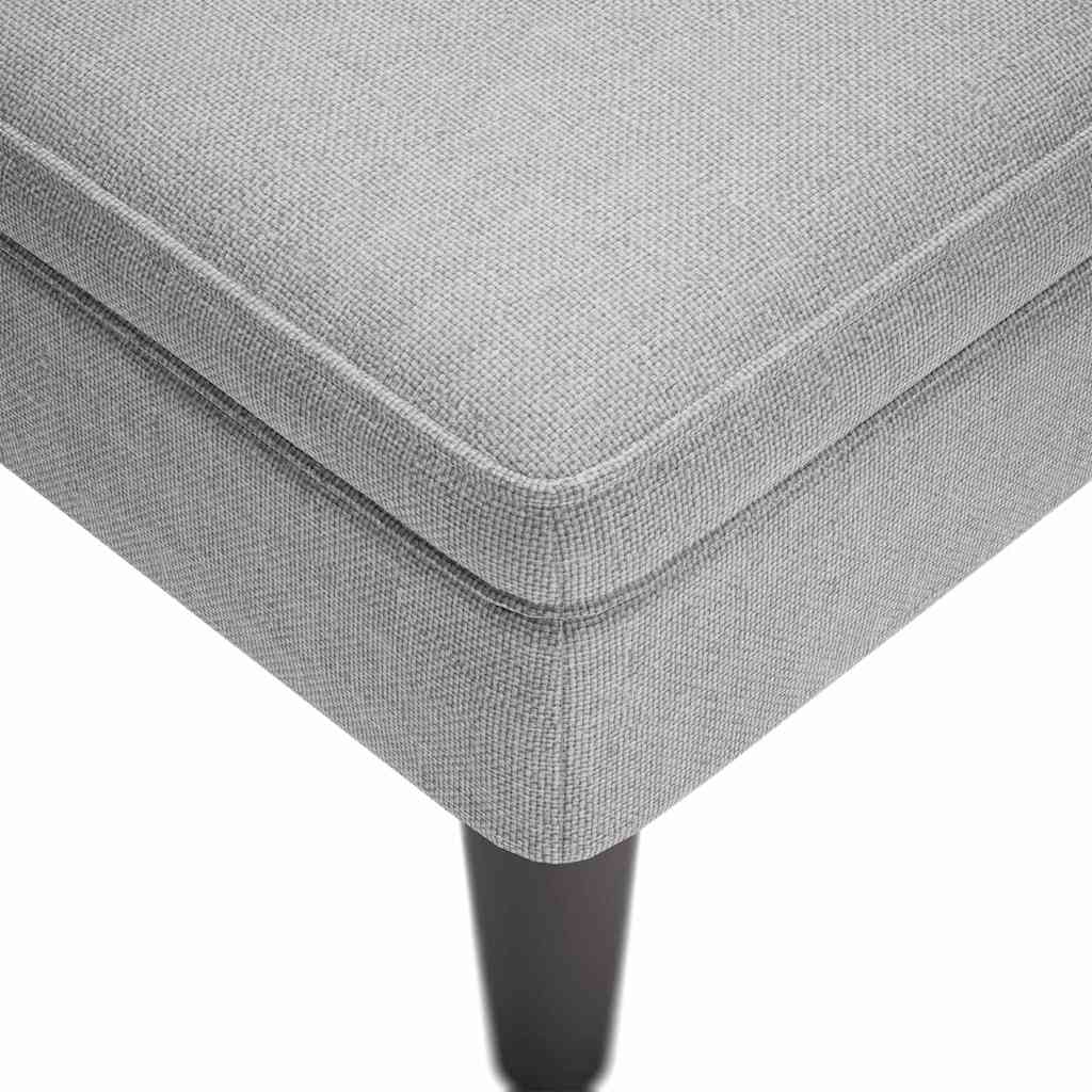 Chaiselongue mit Kissen und Rechter Armlehne Wolkengrau Stoff