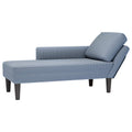 Chaiselongue mit Kissen Blau Cordstoff