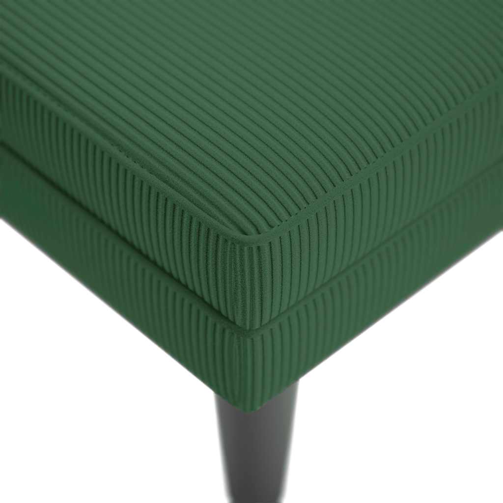Chaiselongue mit Kissen Dunkelgrün Cordstoff
