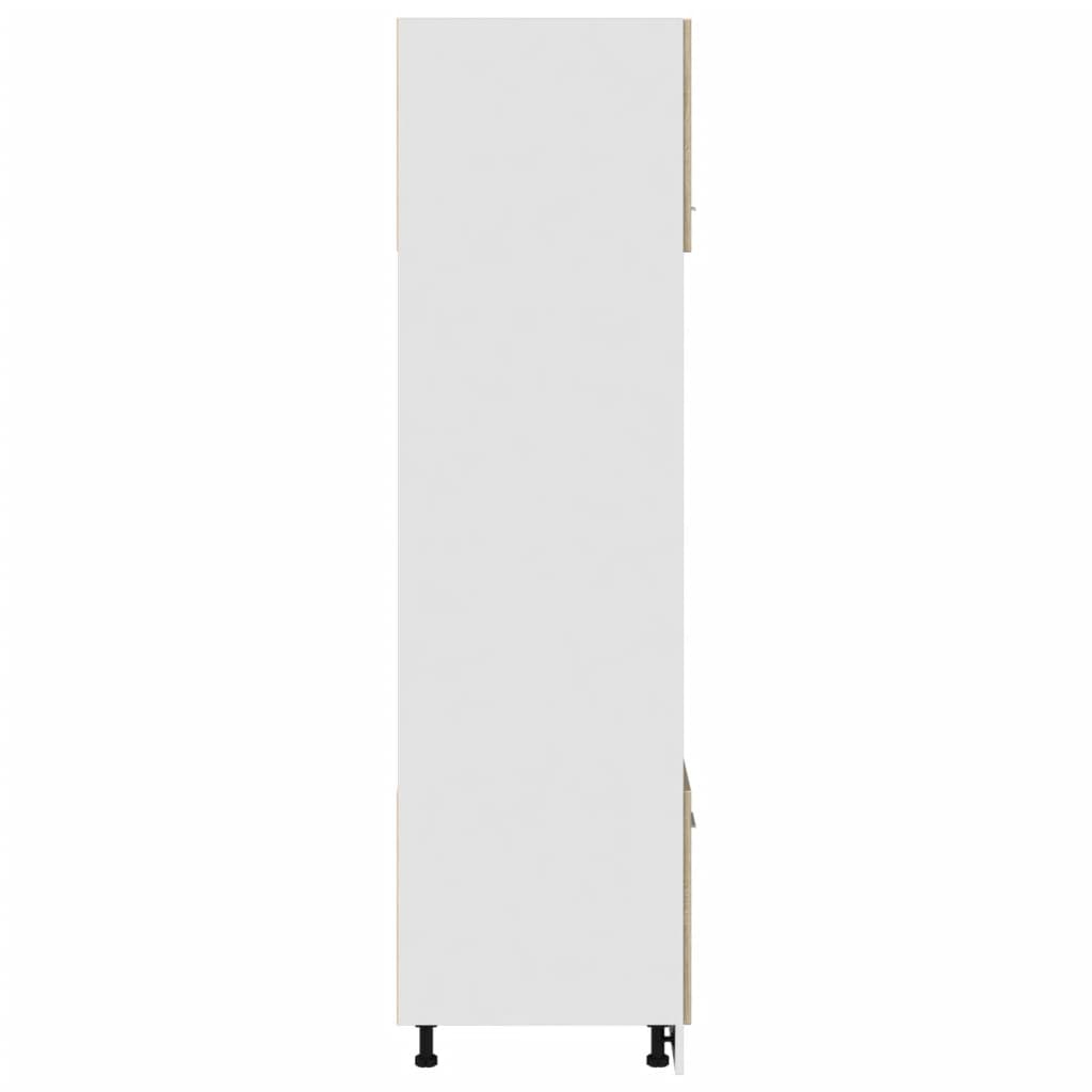 Mikrowellenumbauschrank Lyon Sonoma-Eiche 60x57x207 cm Holzwerkstoff