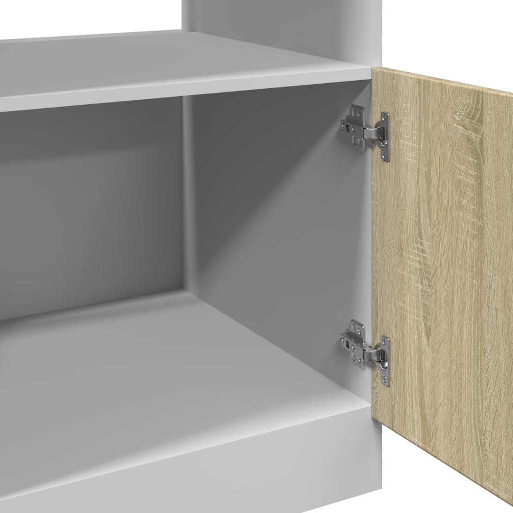 Mikrowellenumbauschrank Lyon Sonoma-Eiche 60x57x207 cm Holzwerkstoff