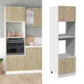 Mikrowellenumbauschrank Lyon Sonoma-Eiche 60x57x207 cm Holzwerkstoff
