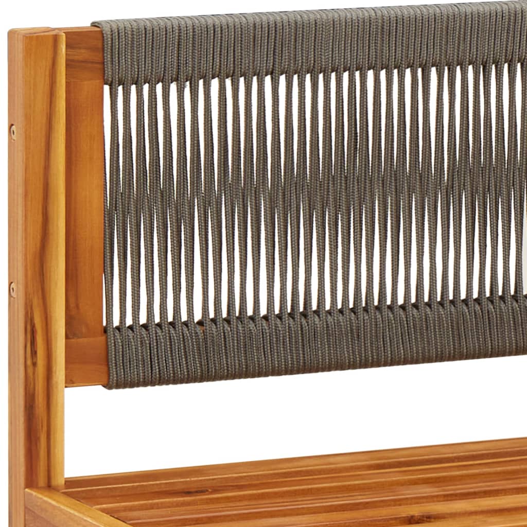 9-tlg. Gartensofa-Set mit Kissen Holz Akazie & Seil
