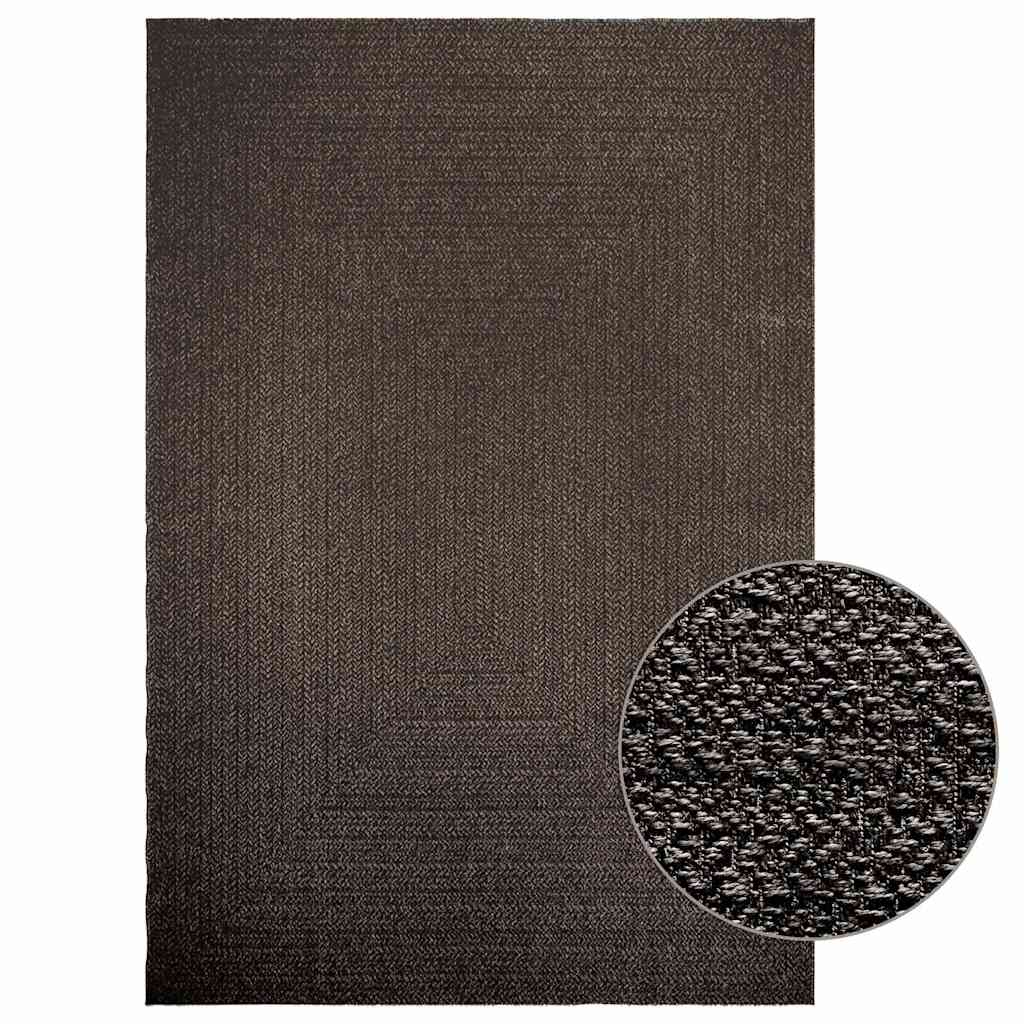 Teppich ZIZUR Anthrazit 200x290cm Jute-Optik Indoor und Outdoor