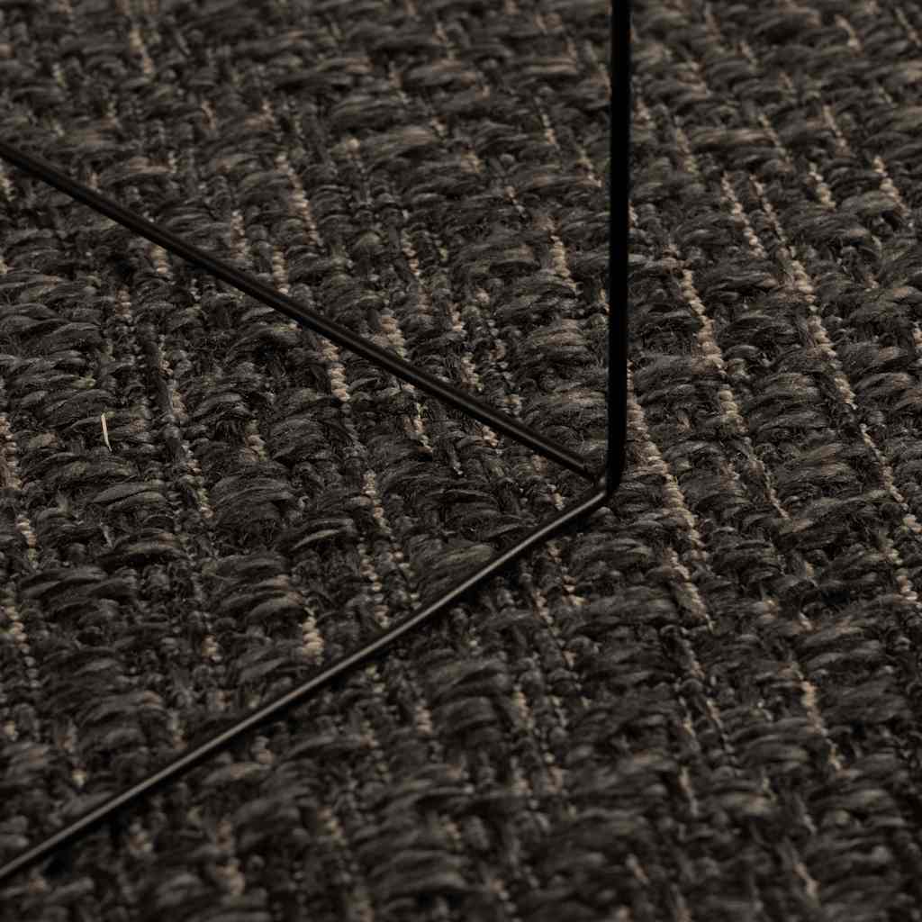 Teppich ZIZUR Anthrazit 200x290cm Jute-Optik Indoor und Outdoor