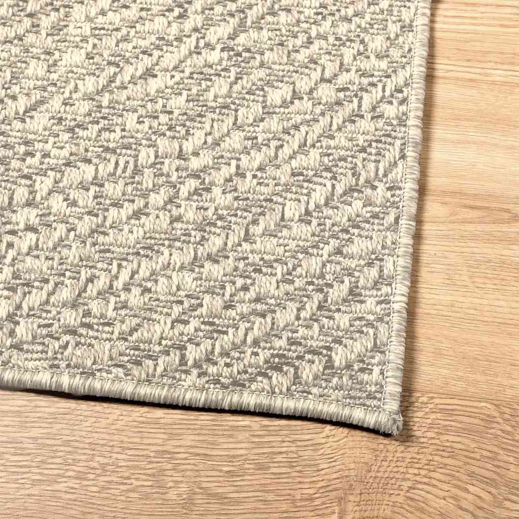 Teppich ZIZUR Creme 60x110 cm Jute-Optik Indoor und Outdoor