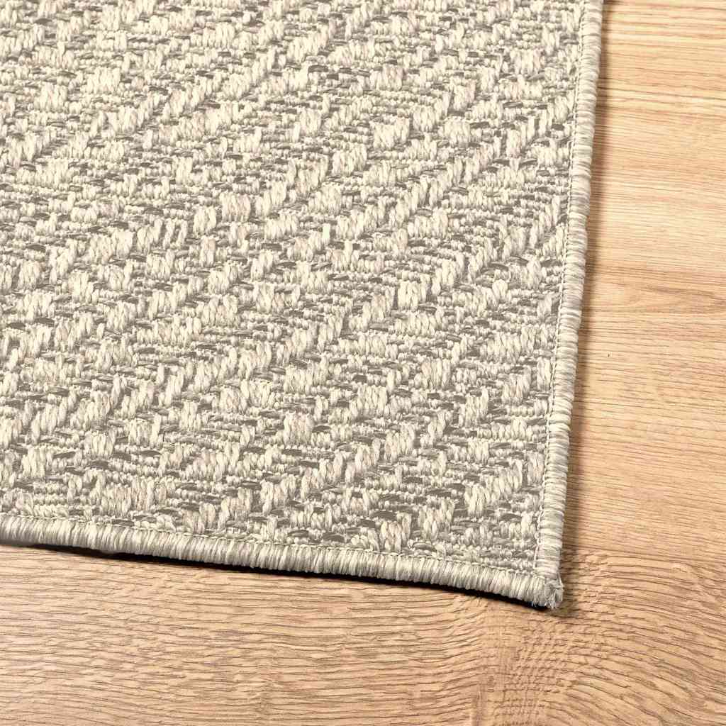 Teppich ZIZUR Creme 200x290 cm Jute-Optik Indoor und Outdoor