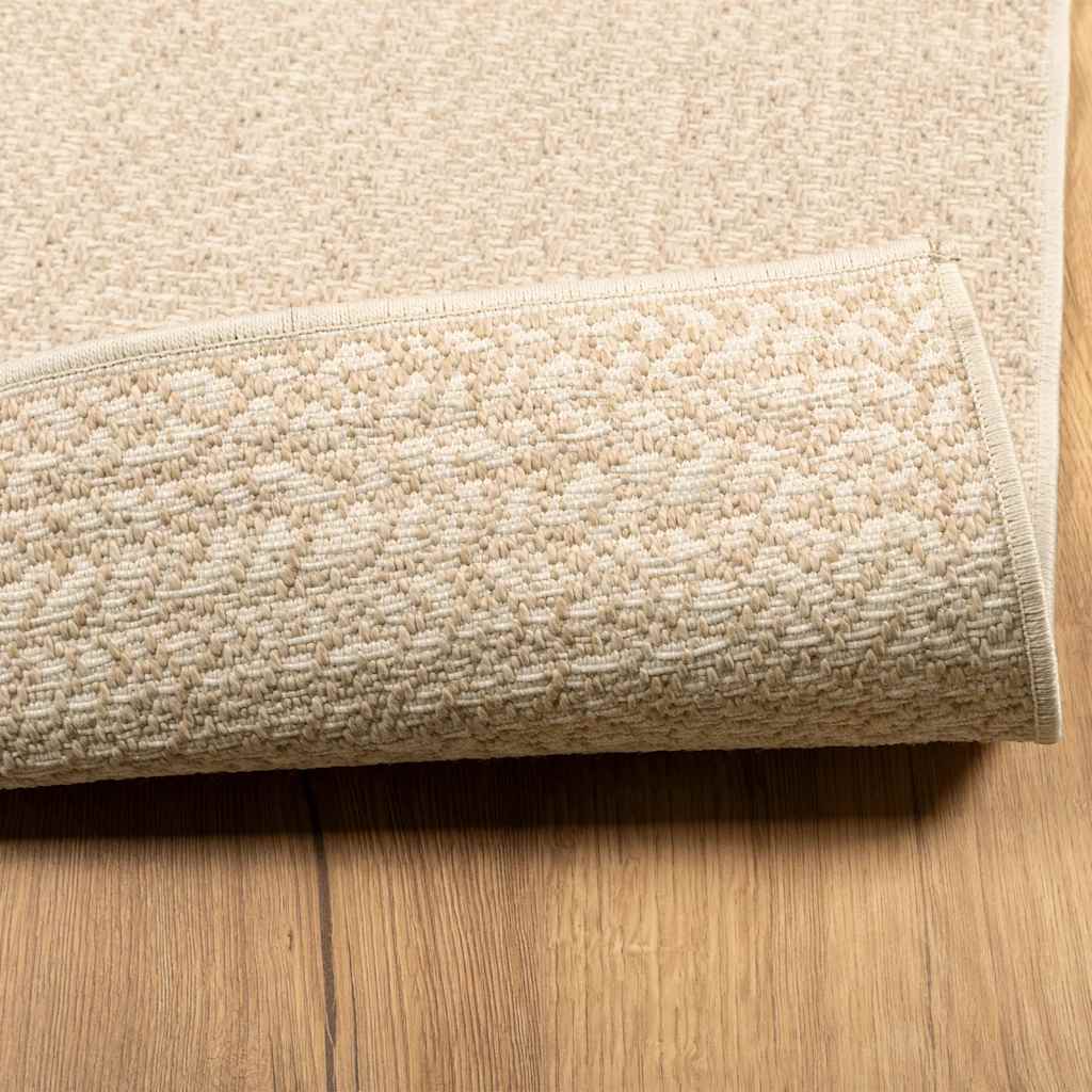 Teppich ZIZUR Beige 60x110 cm Jute-Optik Indoor und Outdoor