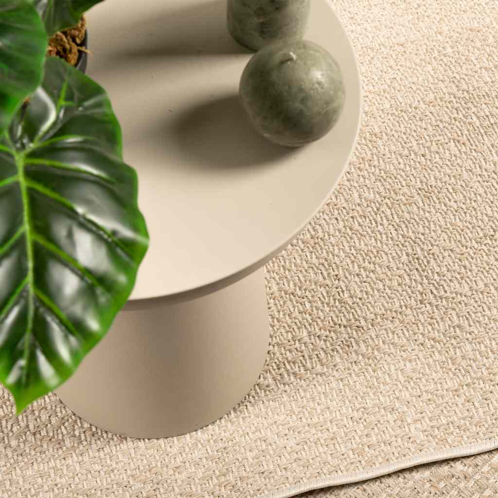 Teppich ZIZUR Beige 80x150 cm Jute-Optik Indoor und Outdoor