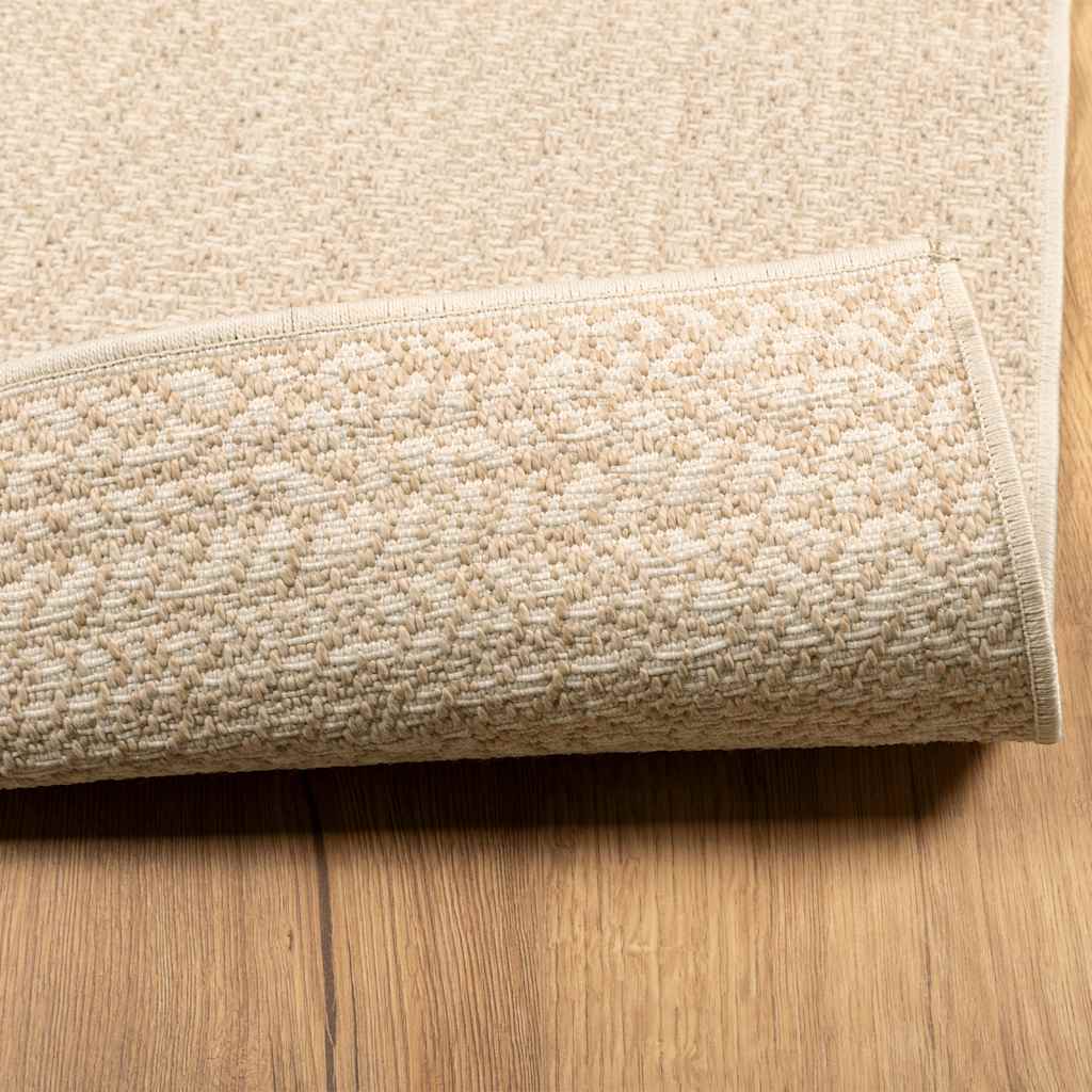 Teppich ZIZUR Beige 140x200 cm Jute-Optik Indoor und Outdoor