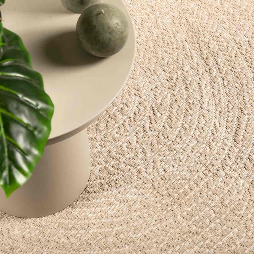 Teppich ZIZUR Beige 60x110 cm Jute-Optik Indoor und Outdoor