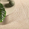 Teppich ZIZUR Beige 60x110 cm Jute-Optik Indoor und Outdoor