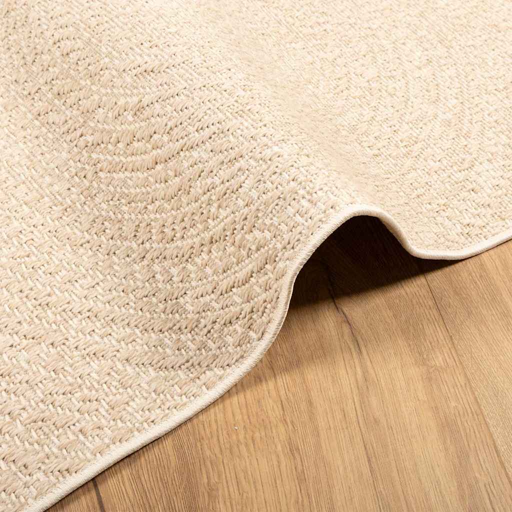 Teppich ZIZUR Beige 60x110 cm Jute-Optik Indoor und Outdoor