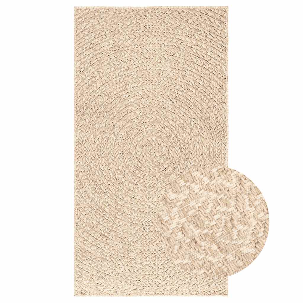Teppich ZIZUR Beige 80x150 cm Jute-Optik Indoor und Outdoor
