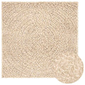Teppich ZIZUR Beige 120x120 cm Jute-Optik Indoor und Outdoor