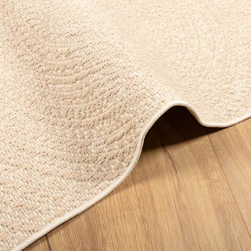 Teppich ZIZUR Beige 140x200 cm Jute-Optik Indoor und Outdoor