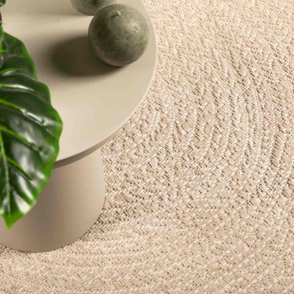 Teppich ZIZUR Beige 200x290 cm Jute-Optik Indoor und Outdoor