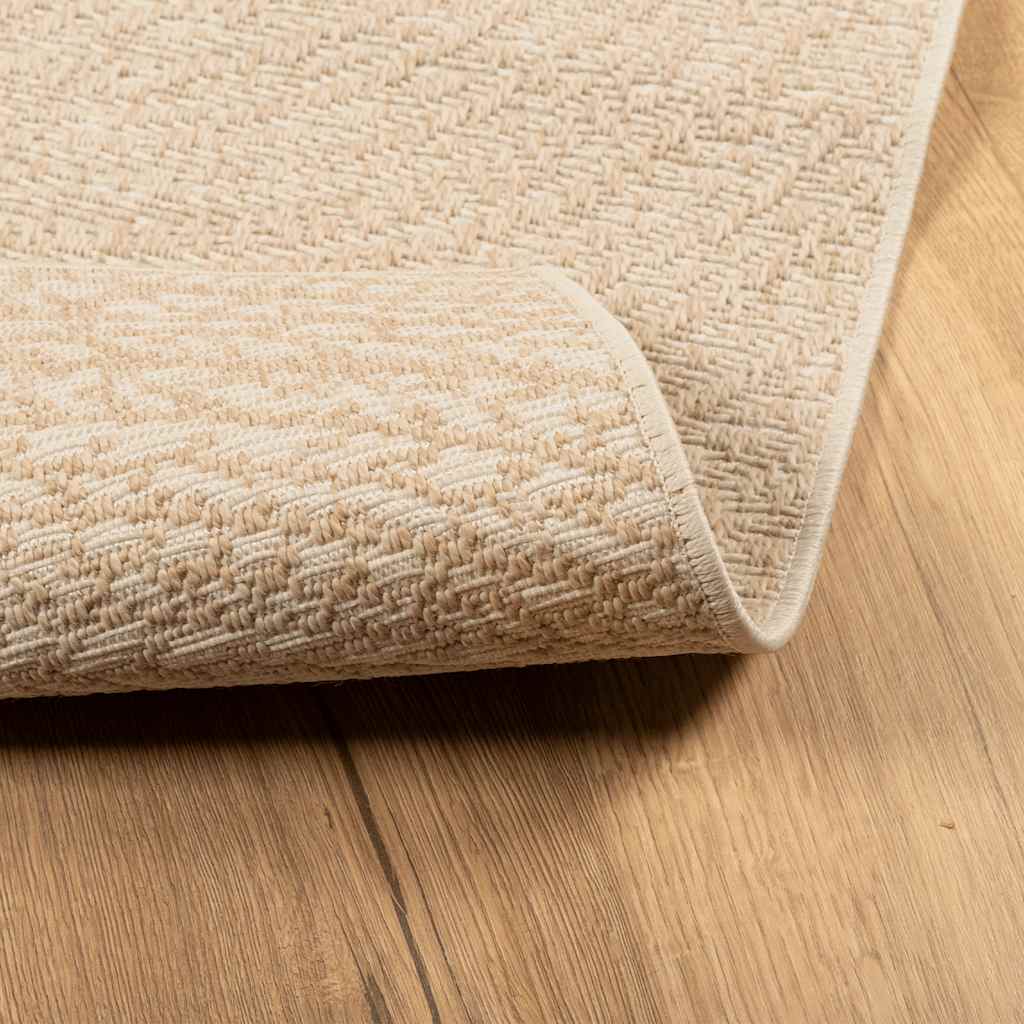 Teppich ZIZUR Beige 200x290 cm Jute-Optik Indoor und Outdoor