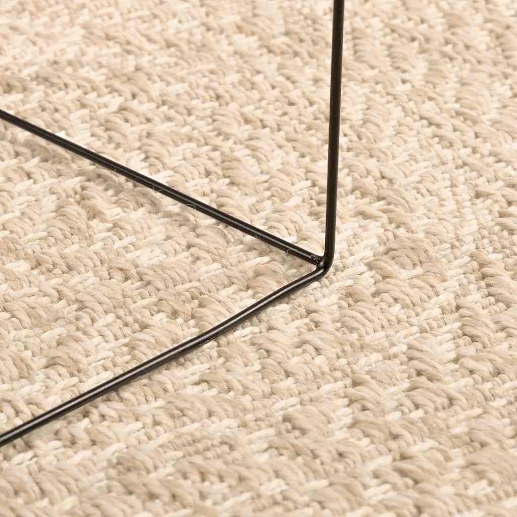 Teppich ZIZUR Beige Ø 160 cm Jute-Optik Indoor und Outdoor