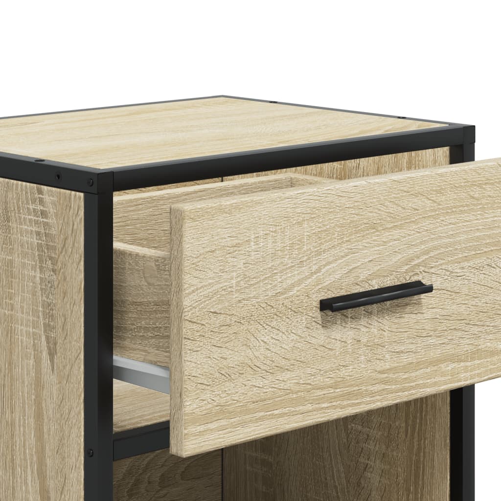 Nachttische 2 Stk. Sonoma-Eiche 40x31x50 cm Holzwerkstoff