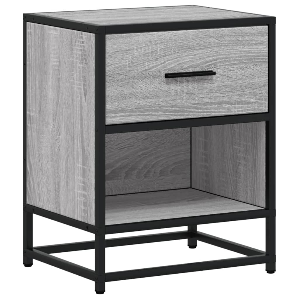 Nachttische 2 Stk. Grau Sonoma 40x31x50 cm Holzwerkstoff