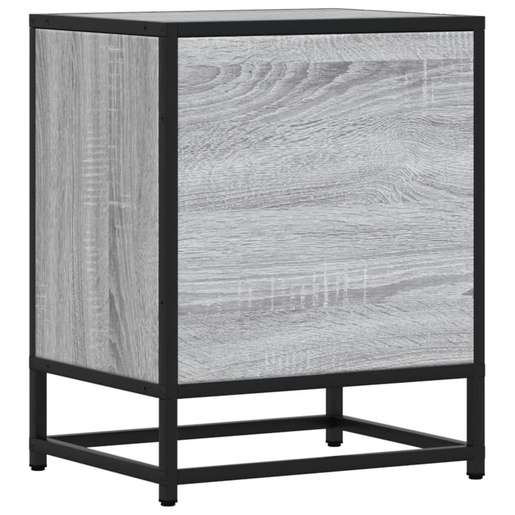 Nachttische 2 Stk. Grau Sonoma 40x31x50 cm Holzwerkstoff
