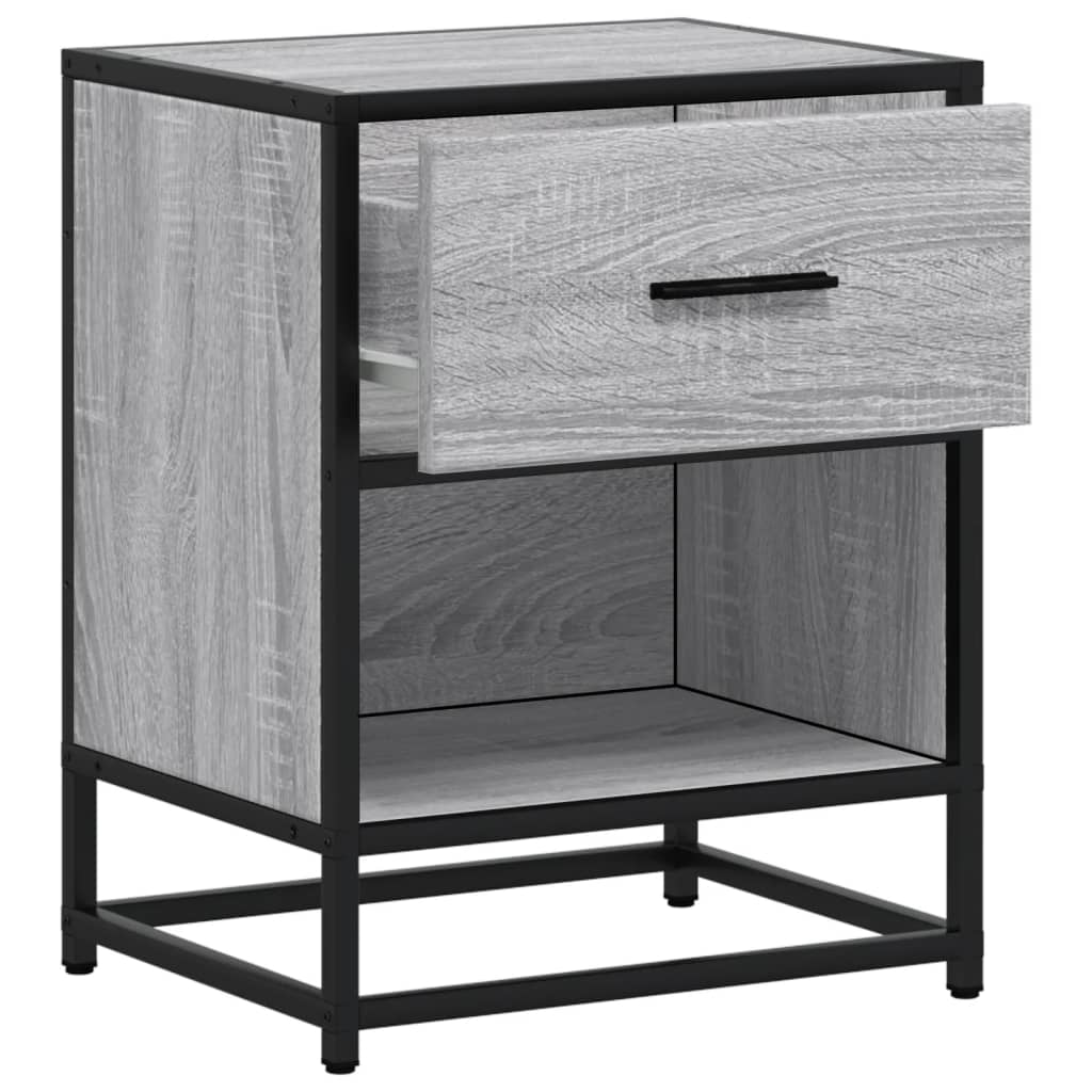 Nachttische 2 Stk. Grau Sonoma 40x31x50 cm Holzwerkstoff
