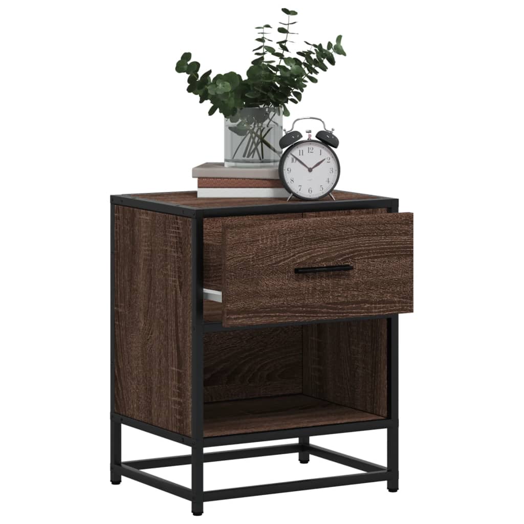 Nachttische 2 Stk. Braun Eichen-Optik 40x31x50 cm Holzwerkstoff
