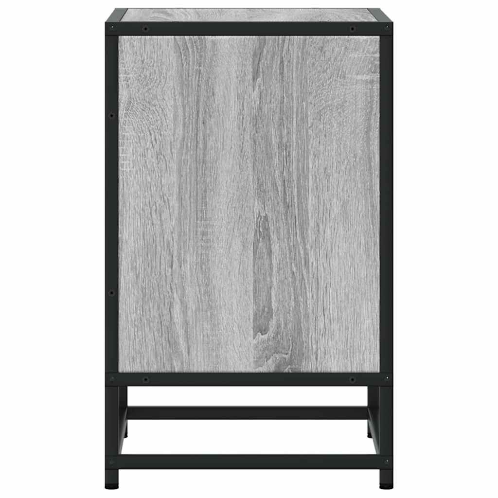 Nachttisch Grau Sonoma 40x31x50 cm Holzwerkstoff und Metall