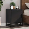 Nachttische 2 Stk. Schwarz 40x31x50 cm Holzwerkstoff und Metall