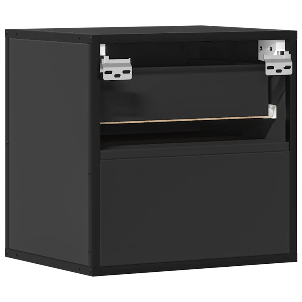 Wand-Nachttisch Schwarz 40x31x39,5 cm