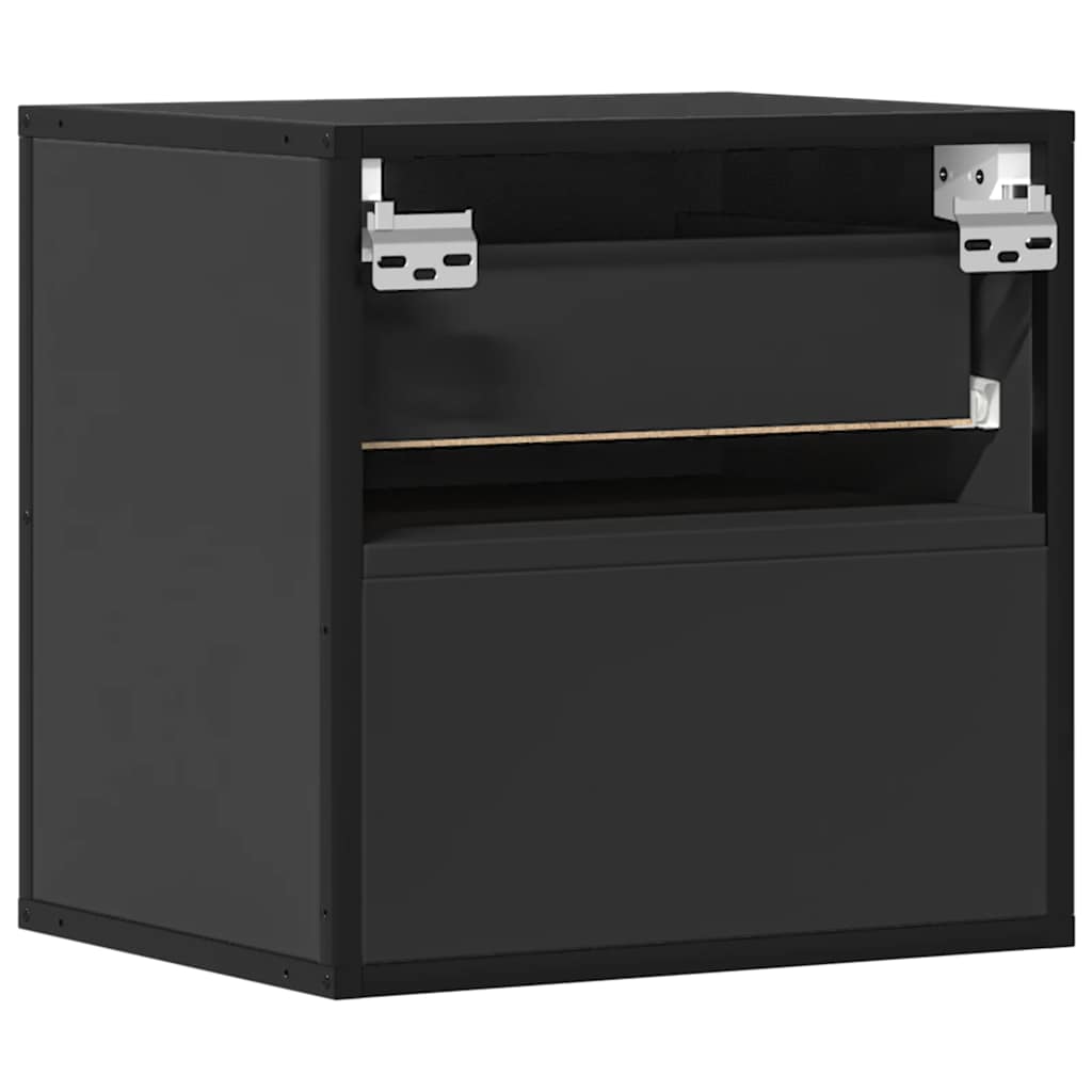 Wand-Nachttische 2 Stk. Schwarz 40x31x39,5 cm