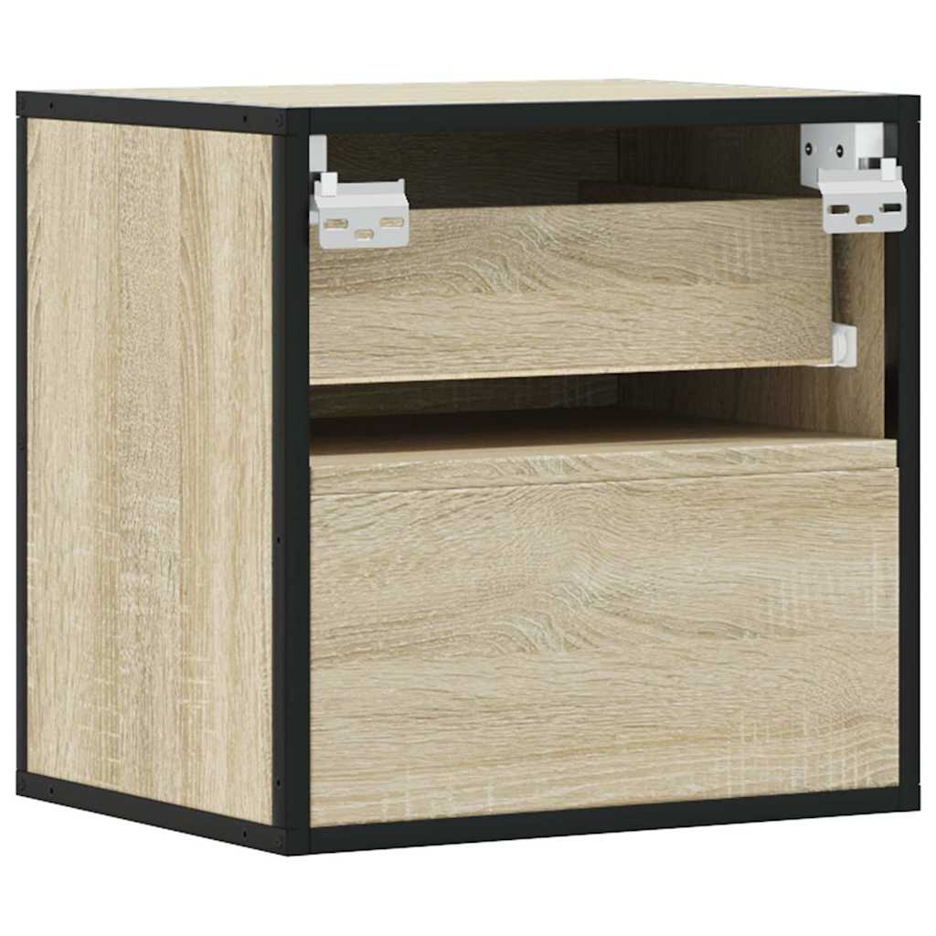 Wand-Nachttische 2 Stk. Sonoma-Eiche 40x31x39,5 cm