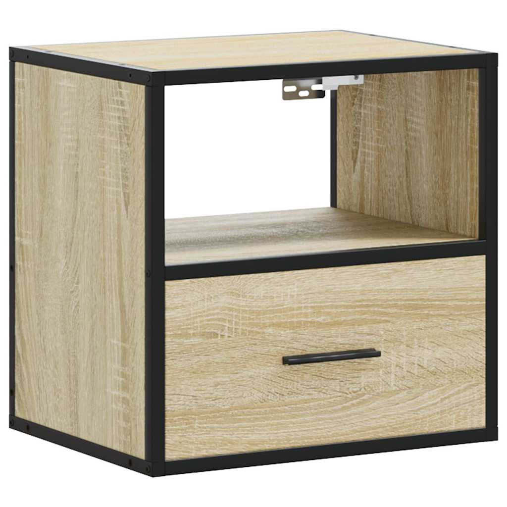 Wand-Nachttische 2 Stk. Sonoma-Eiche 40x31x39,5 cm