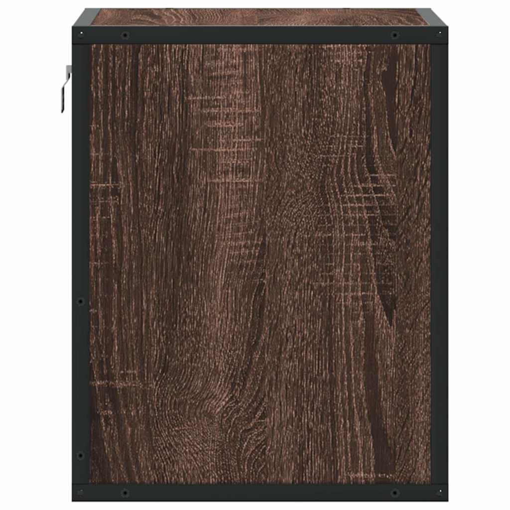 Wand-Nachttische 2 Stk. Braun Eichen-Optik 40x31x39,5 cm