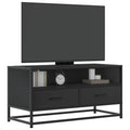 TV-Schrank Schwarz 80x34,5x40 cm Holzwerkstoff und Metall
